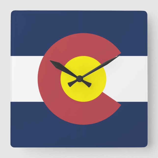 Reloj Cuadrado Bandera de Colorado (Anverso)
