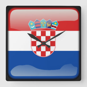 Reloj Cuadrado Bandera de Croacia