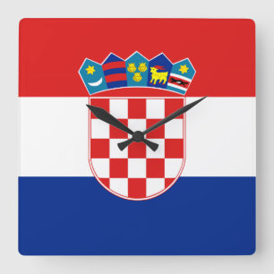 Reloj Cuadrado Bandera de Croacia