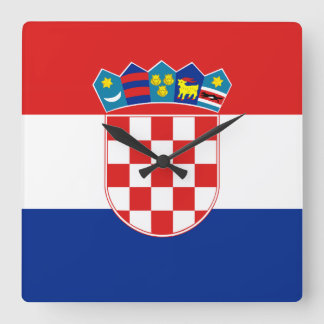 Reloj Cuadrado Bandera de Croacia