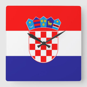 Reloj Cuadrado Bandera de Croacia