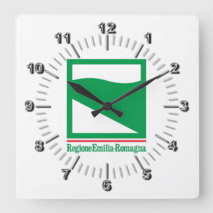 Reloj Cuadrado Bandera de Emilia Romagna (Italia)