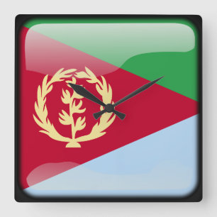 Reloj Cuadrado Bandera de Eritrea