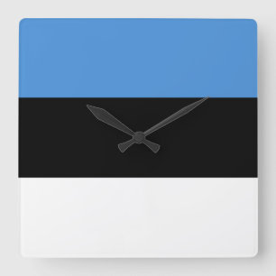 Reloj Cuadrado Bandera de Estonia