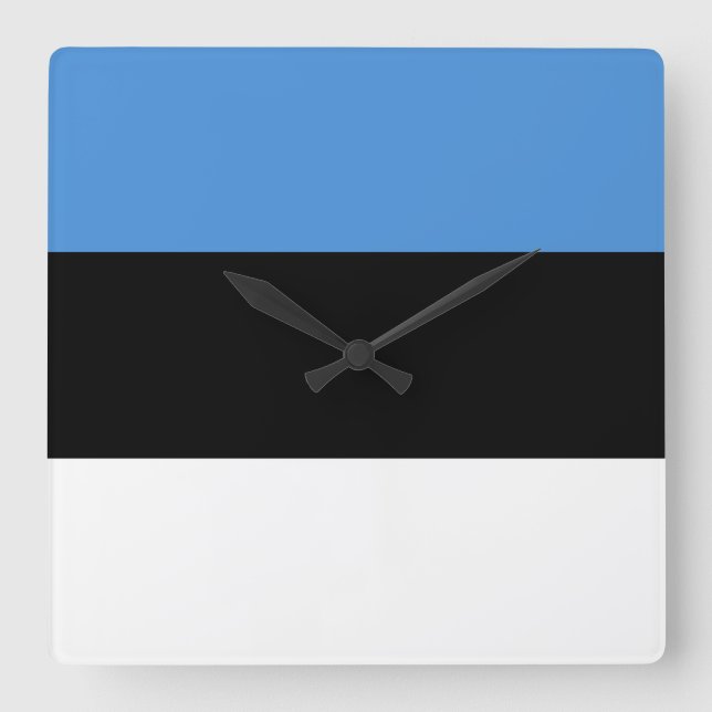 Reloj Cuadrado Bandera de Estonia (Anverso)