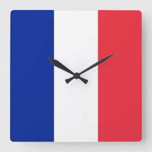 Reloj Cuadrado Bandera de Francia