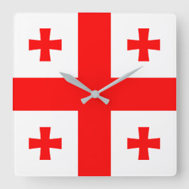Reloj Cuadrado Bandera de Georgia