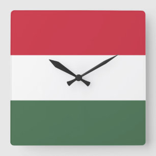 Reloj Cuadrado Bandera de Hungría