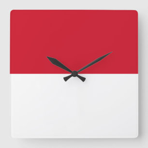 Reloj Cuadrado Bandera de Indonesia
