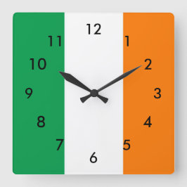 Reloj Cuadrado Bandera de Irlanda