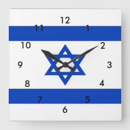 Reloj Cuadrado Bandera de Israel