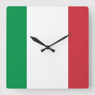Reloj Cuadrado Bandera de Italia