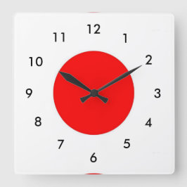 Reloj Cuadrado Bandera de Japón