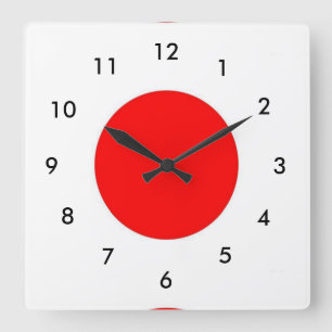 Reloj Cuadrado Bandera de Japón