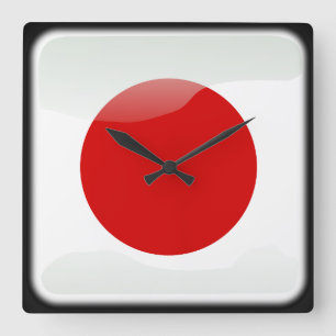 Reloj Cuadrado Bandera de Japón