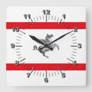 Reloj Cuadrado Bandera de la Toscana (Italia)