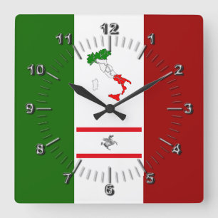 Reloj Cuadrado Bandera de la Toscana (Italia)