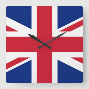 Reloj Cuadrado Bandera de la Unión Británica del Reino Unido