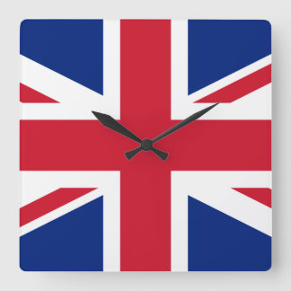 Reloj Cuadrado Bandera de la Unión Británica del Reino Unido