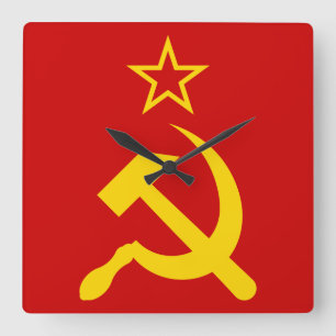 Reloj Cuadrado Bandera de la URSS - Bandera de la Unión Soviética