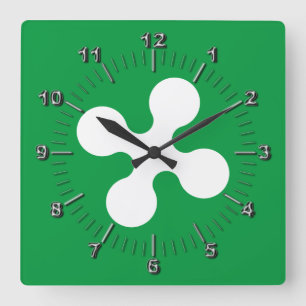 Reloj Cuadrado Bandera de Lombardia (Italia)
