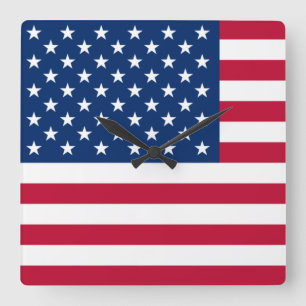 Reloj Cuadrado Bandera de los Estados Unidos