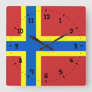 Reloj Cuadrado Bandera de Orkney