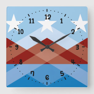 Reloj Cuadrado Bandera de Peoria, Arizona