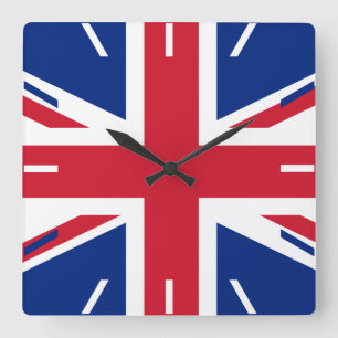 Reloj Cuadrado Bandera de Reino Unido