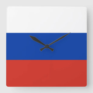 Reloj Cuadrado Bandera de Rusia