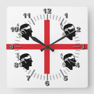 Reloj Cuadrado Bandera de Sardegna (Italia)