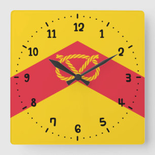 Reloj Cuadrado Bandera de Staffordshire Square Wall Clock