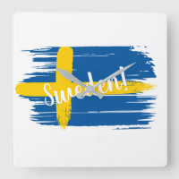 Bandera de Suecia de pincel artístico
