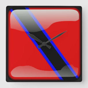 Reloj Cuadrado Bandera de Trinidad y Tobago