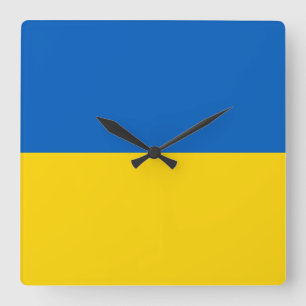Reloj Cuadrado Bandera de Ucrania