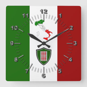 Reloj Cuadrado Bandera de Umbría (Italia)