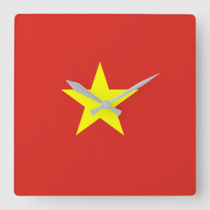 Reloj Cuadrado Bandera de Vietnam
