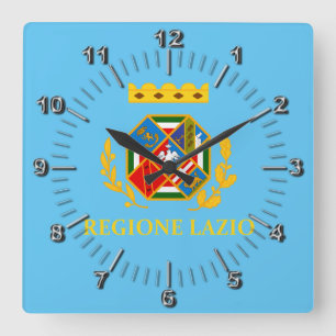 Reloj Cuadrado Bandera del Lacio (Italia)
