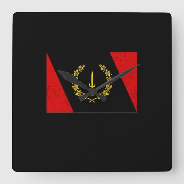 Reloj Cuadrado Bandera del Patrimonio Norteamericano Negro 1967 A (Anverso)