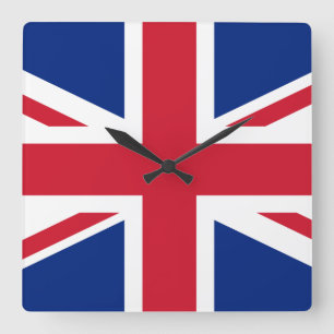 Reloj Cuadrado Bandera del Reino Unido