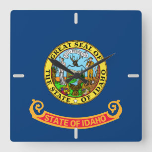 Reloj Cuadrado Bandera Estatal Idaho
