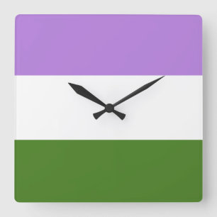 Reloj Cuadrado BANDERA GENDERQUEER ORIGINAL -.png