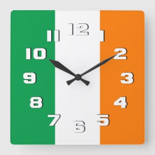 Reloj Cuadrado Bandera irlandesa