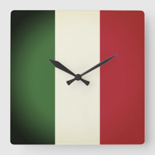 Reloj Cuadrado Bandera italiana
