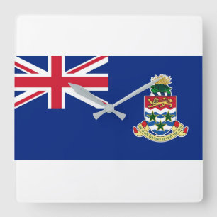 Reloj Cuadrado Bandera Mundial de las Islas Caimán