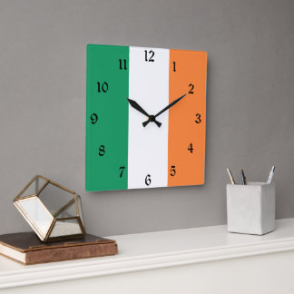 Reloj Cuadrado Bandera Nacional de Irlanda, Estandarte irlandés,
