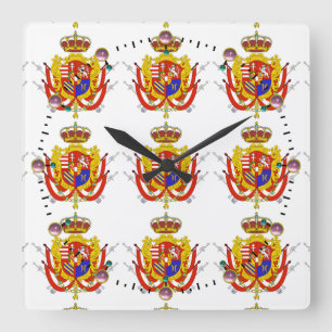 Reloj Cuadrado Banner blanco rojo Gran Ducado de la Toscana