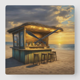 Reloj Cuadrado Bar Tiki - 4 -