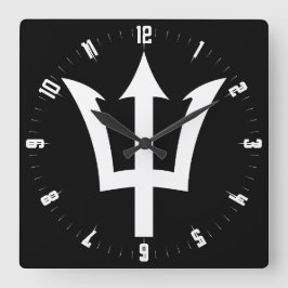 Reloj Cuadrado Barbados Trident Square Wall Clock