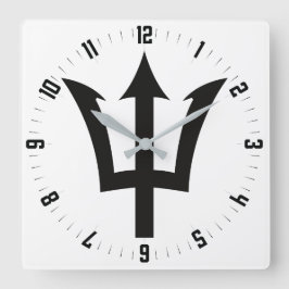Reloj Cuadrado Barbados Trident Square Wall Clock